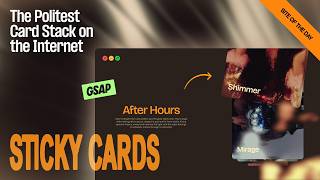 This GSAP Sticky Card Stack Scroll Animation Has the Energy of a 3D Runway After Midnight