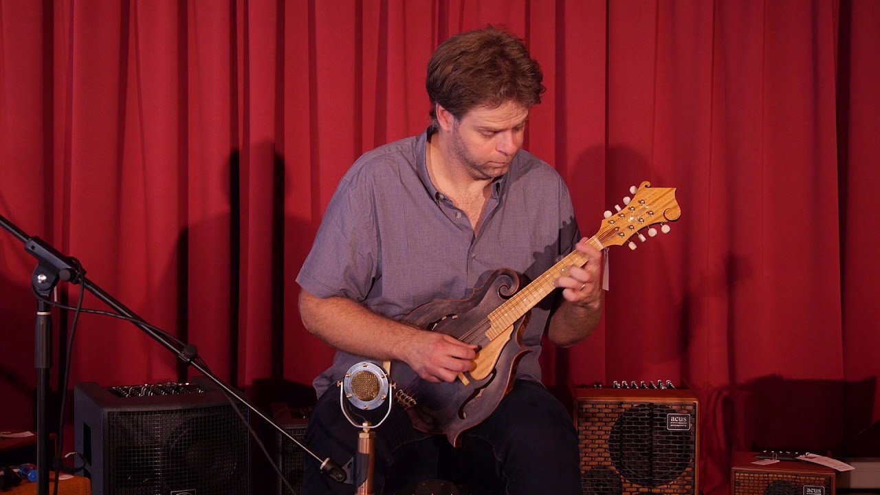 Andy Manson F-style Mandolin Rainbow Burst at The Fellowship of Acoustics