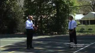 President Obama Plays HORSE with CBS' Clark Kellogg