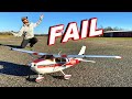 HE CRASHED HIS RC PLANE CESSNA 182!! - TheRcSaylors