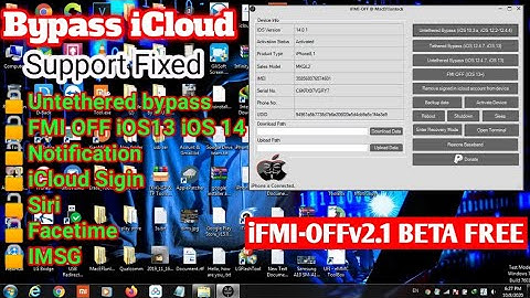 Tool iCloud Bypass Free Full Fixed  Notification Siri Facetime iCloud Sigin IMSG Untethred iOS 13 14