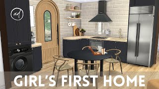 GIRL'S FIRST HOME || Sims 4 || CC SPEED BUILD