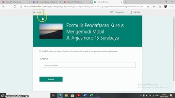 Tutorial Membuat Formulir Form dan Form Quiz di Office 365