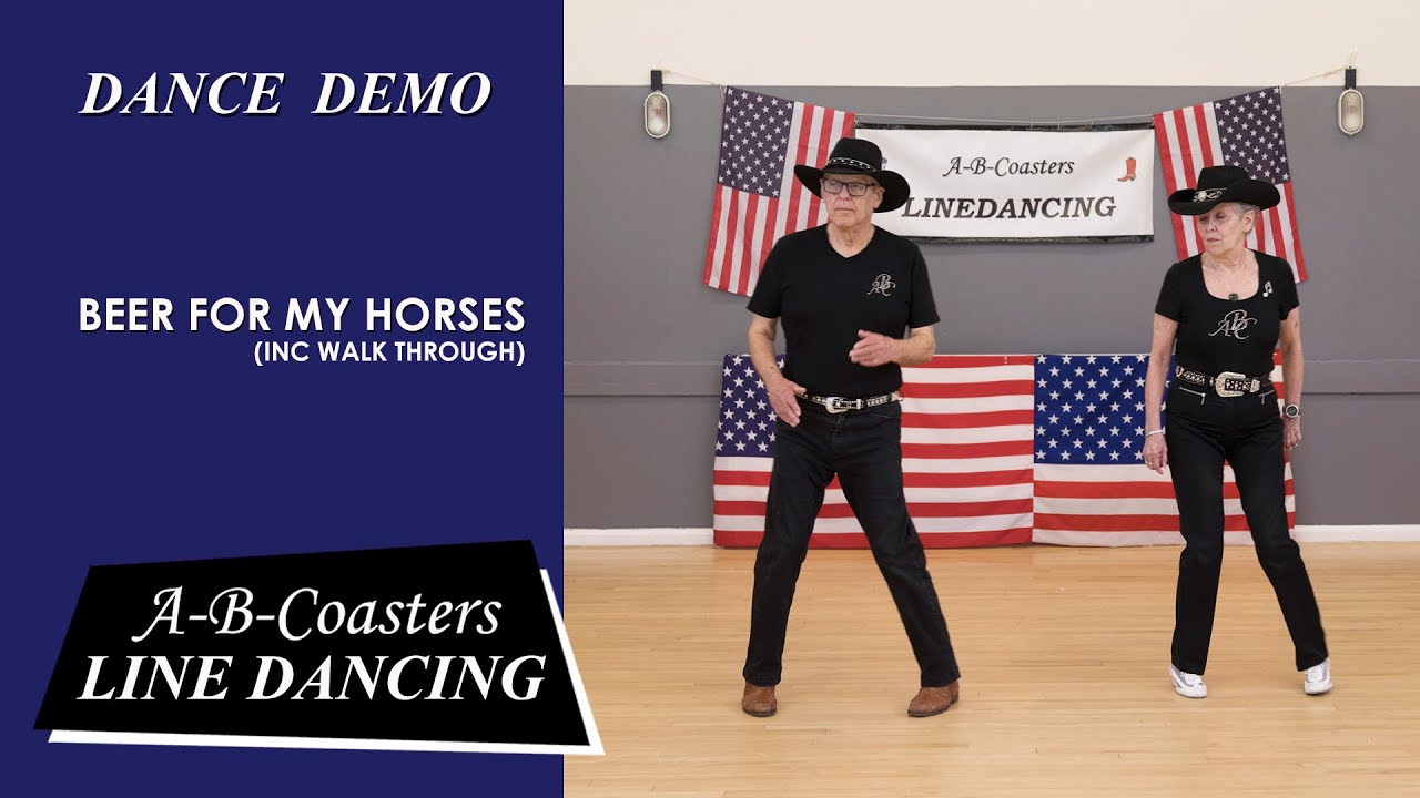 BEER FOR MY HORSES - Line Dance Demo & Walk Through - YouTube