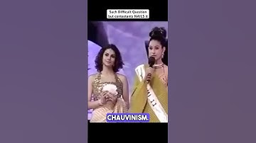 Such a tough vocab question, but the finalist absolutely nails it! 🔥 #MissIndia2004"