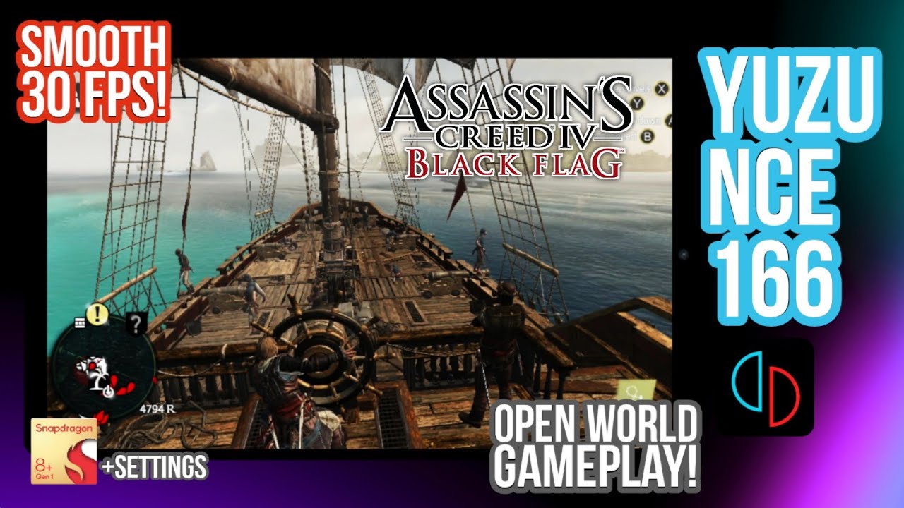 Assassin'S Creed Black Flag Android Yuzu 166 Test! 30 FPS Playable.
