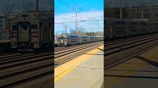 3/21 NJT commuter train 7845 makes a station stop at Princeton JCT NJ #shorts #short #viral #video