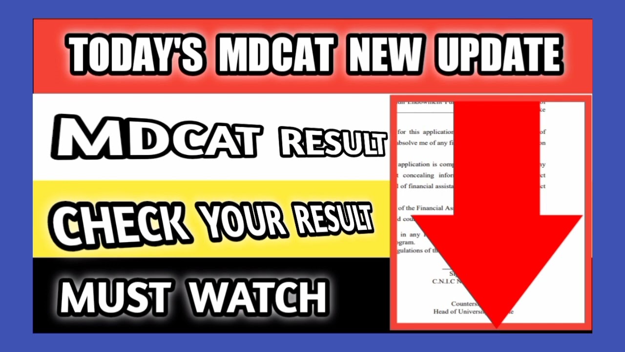 MDCAT RESULT 2022 || LATEST MDCAT UPDATE today || MDCAT MERIT LIST 2022 MBBS AND BDS ADMISSION 2022