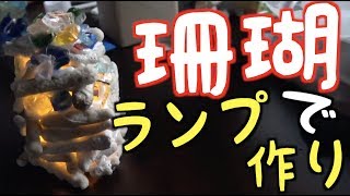 拾った珊瑚を使ってランプを作ってみた【DIY】