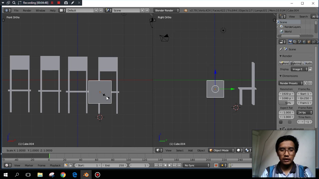 Cara Membuat Animasi Kursi dan Meja 3D di blender - YouTube