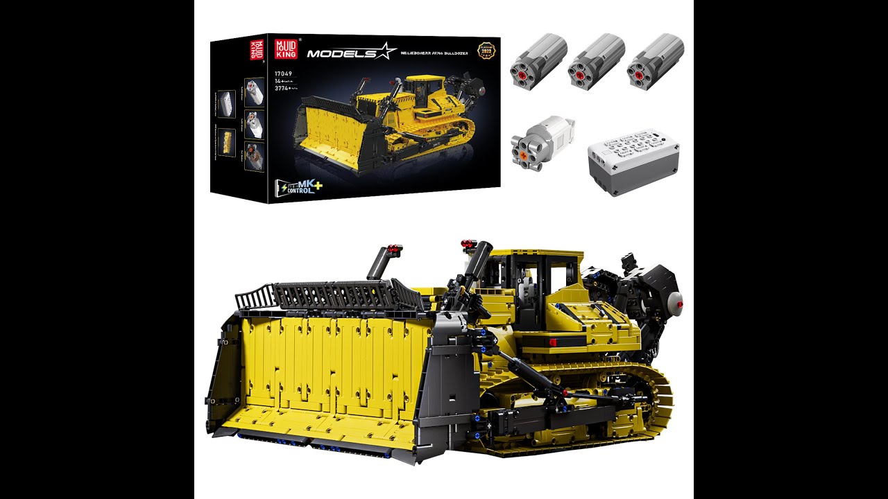 Mould King 17049 Liebherr PR766 Bulldozer - YouTube