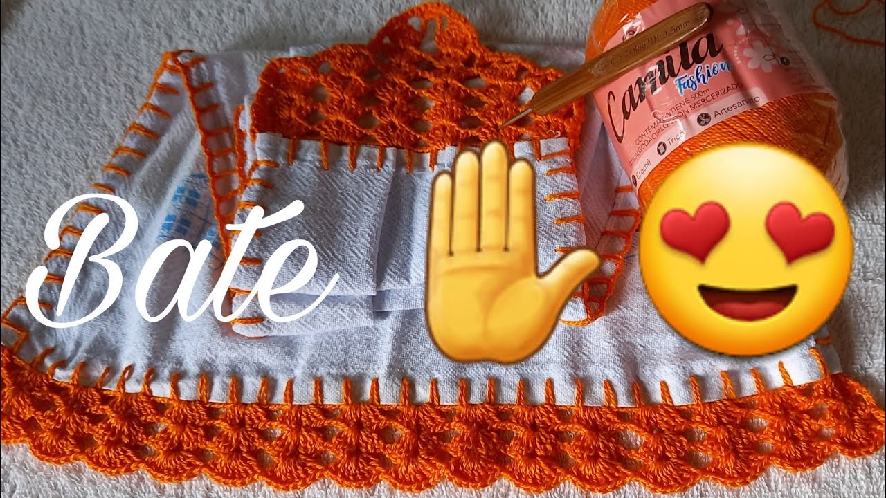 👉🧶PASSO A PASSO BATE MÃO ✋FACIL #CROCHE #ARTESANATO👈