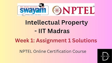 Intellectual Property -IIT Madras Week 1 Assignment  Answers  ||Jan 2024 ||NPTEL