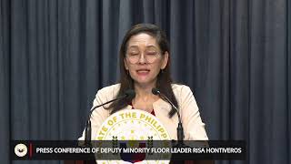 Press Conference  of Deputy Minority Floor Leader Risa Hontiveros (May 8, 2024)