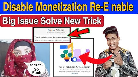How To Fix You Are Not Eligible For Monetization | Solve Disable Adsense | 2020