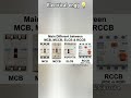 #Main difference between MCB, MCCB, ELCB & RCCB