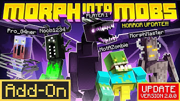 THE BEST MORPH ADDON: 2.0 CURSE UPDATE + HORROR SUPPORT! Minecraft Bedrock