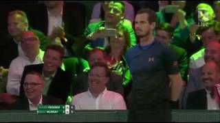 Andy Murray gives match point to BallBoy (vs Roger Federer)