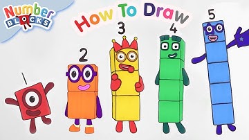 How to Draw the Numberblocks | Learn to Count 1 to 5 | @Numberblocks