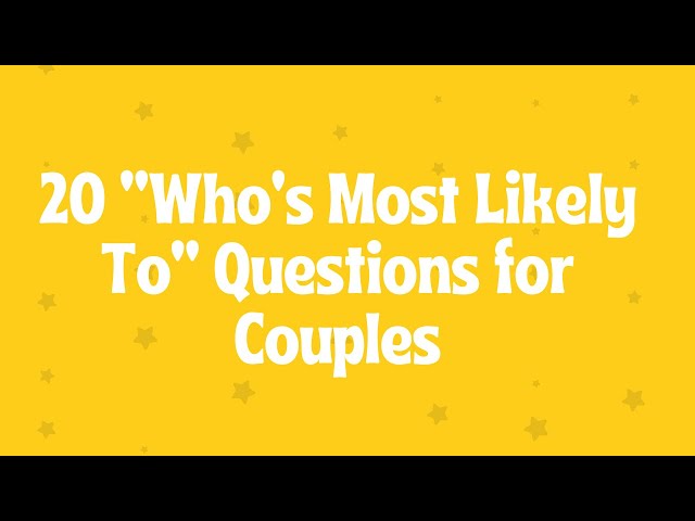 20 Questions for Couples