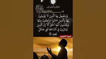 سورة الشورى الآية ( 18 )