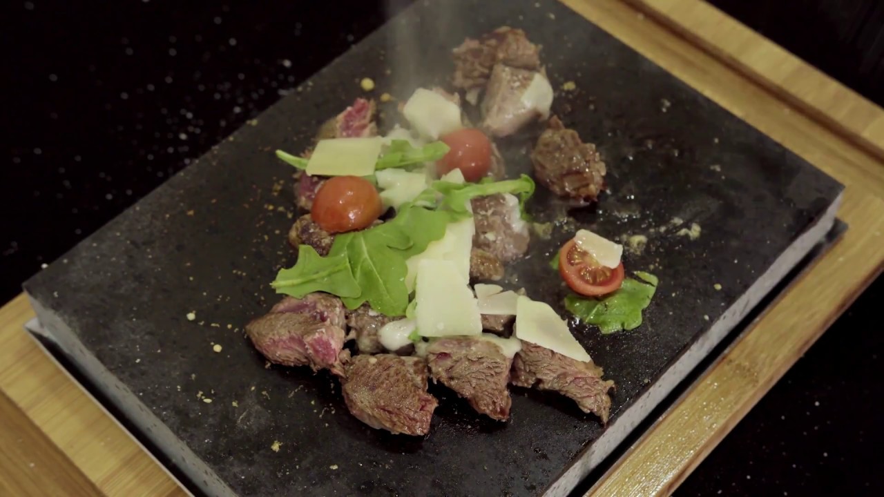 Cucinare su pietra lavica - Tagliata di Carne - YouTube