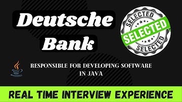Deutsche Bank | Realtime interviewervaring | Inzichten en tips | Java-interview