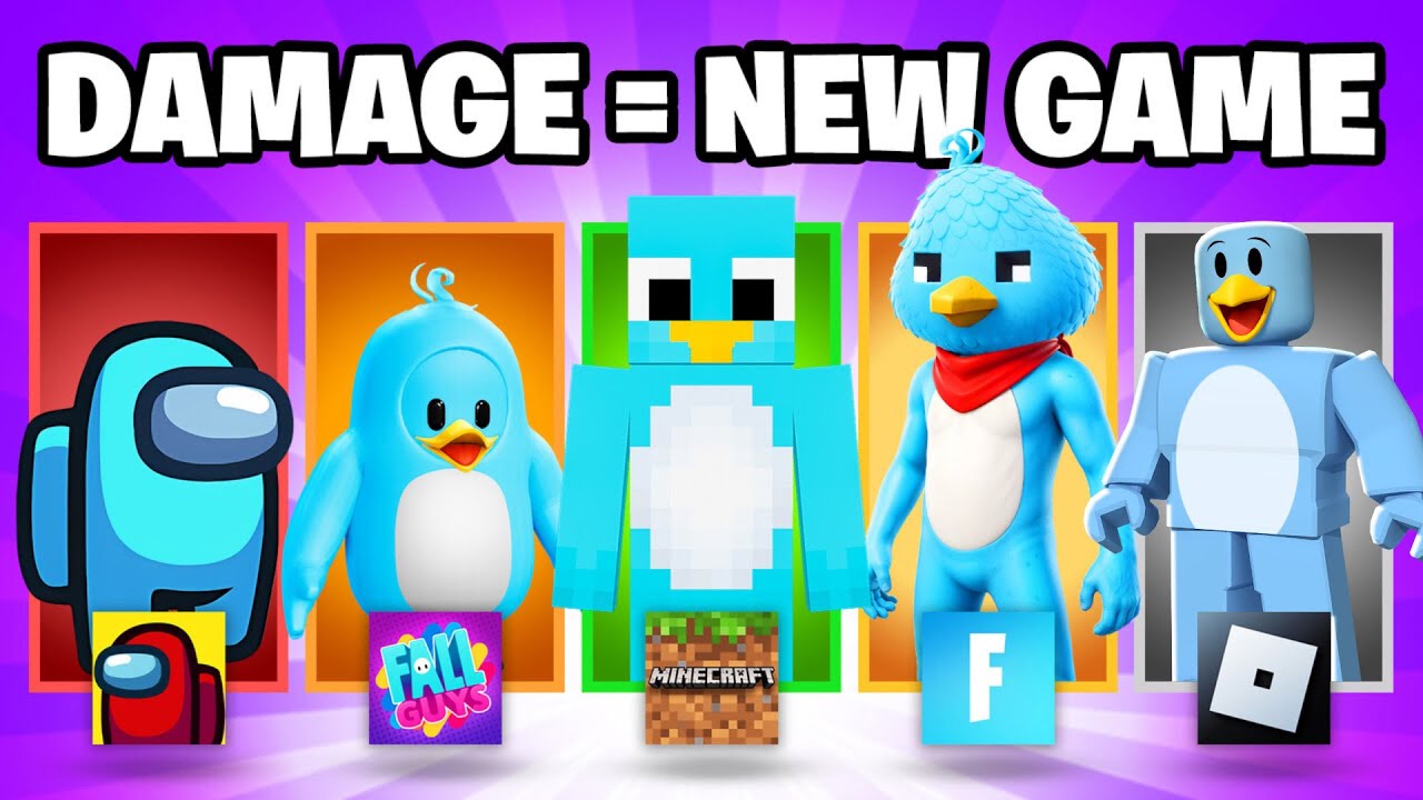 Roblox, But If I Take Damage I Switch Games