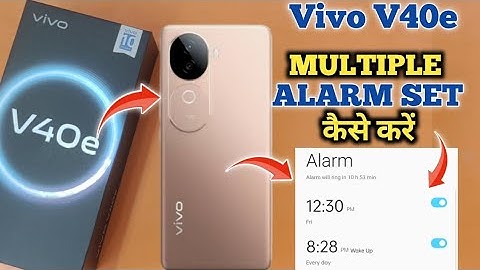 How to Set Alarm in Vivo V40e | Vivo V40e Mai Alarm Kaise Lagayen |