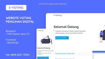 Aplikasi E-Voting Pemilihan Digital Berbasis Web Menggunakan PHP Dan MySQLi - Source Code