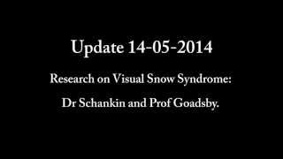 Update Visual Snow Syndrome Prof Goadsby & Dr Schankin 14-05-2014