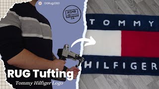 ASMR Rug Tufting | Tommy Hilfiger Logo (Start To Finish)
