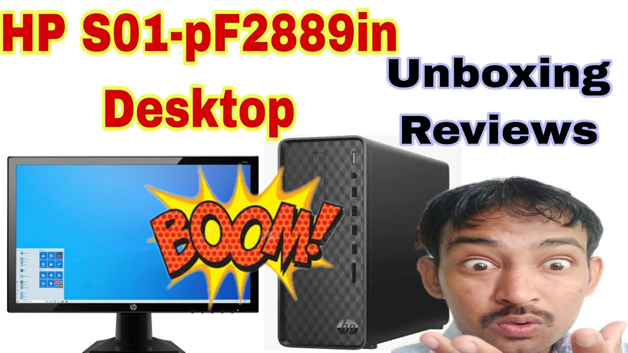 hp slim s01pf2889in pc unboxing & reviews ll Hp desktop core i3 8Gb 512gb ssd with led kb/m