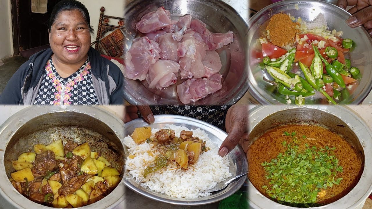 Chicken 🍗 Aalu ki chawal ki recipe 😋 #uzmagill 