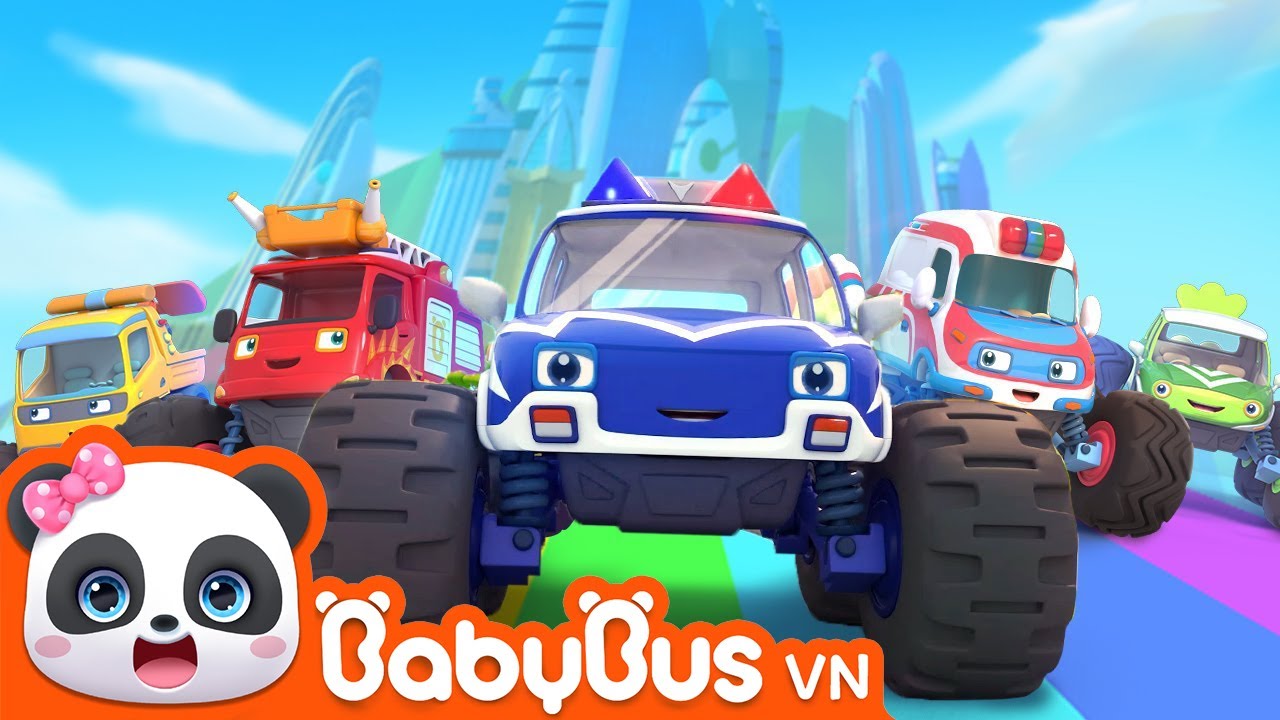 Năm chiếc xe quái xế dũng cảm | Biệt đội những chiếc xe quái xế | Nhạc thiếu nhi vui nhộn | BabyBus