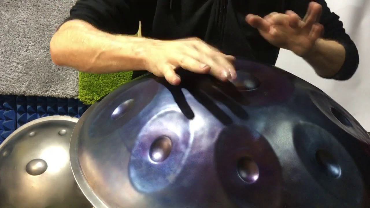 Some new Handpan playing techniques on D celtic scale