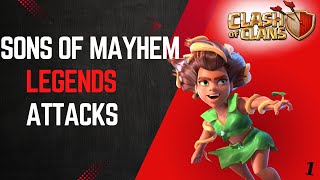 Sons Of Mayhem | Th16 Sarch Blimp Root riders | Meliodas Legends Attacks | Clash of Clans