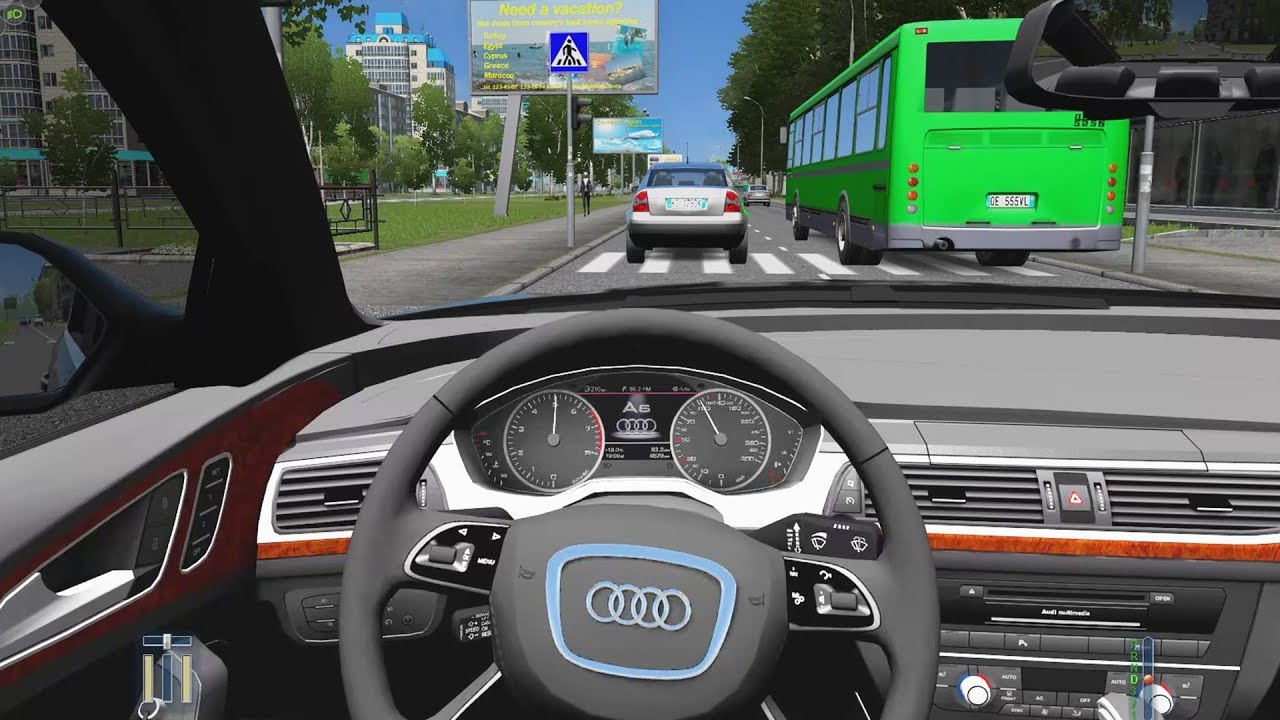 Audi city car driving Audi city car driving