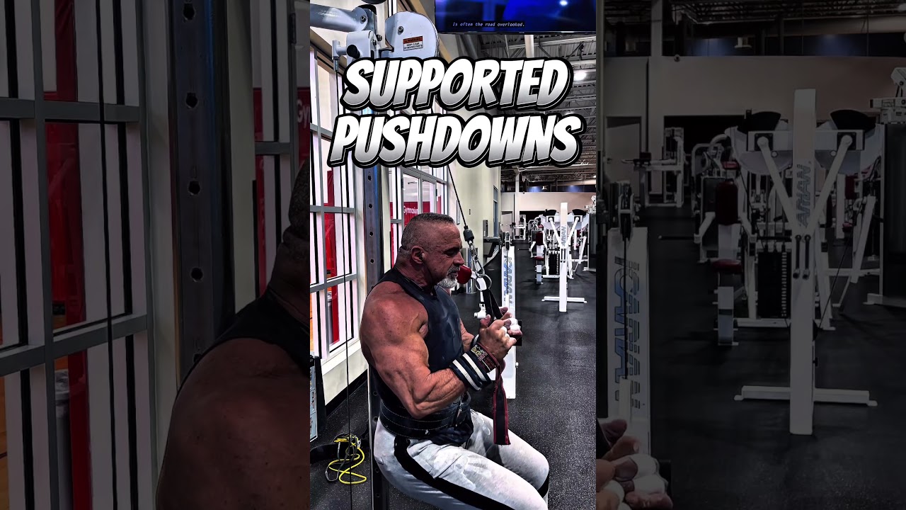 ￼SUPPORTED PUSHDOWNS FOR TRICEPS #motivation #workout #fitnessmotivation #muscle #workouttips