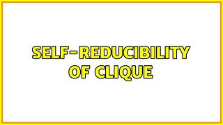 Self-reducibility of Clique