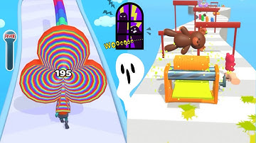 Layer Man 🌈 VS Press Run 3D - All Levels Speed Run Gameplay iOS 