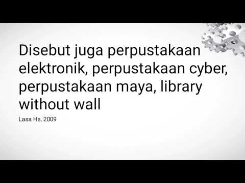 Video: Perpustakaan Elektronik Apa Yang Ada