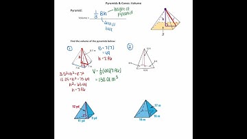Volume of Pyramids & Cones Video Lesson