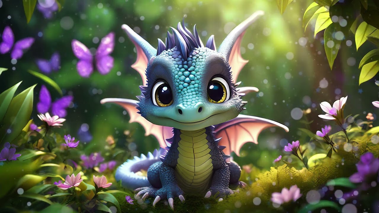 Cute Fantasy Reptile In Magical Forest | Calm Ambience