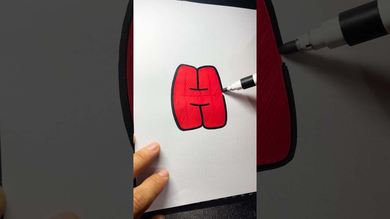 How to draw H #foryou #coloring #graffiti #letterH #satisfying