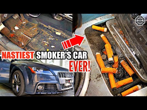 The NASTIEST Smoker's Audi TT Ever Cleaned! Car Detailing Restoration thumbnail