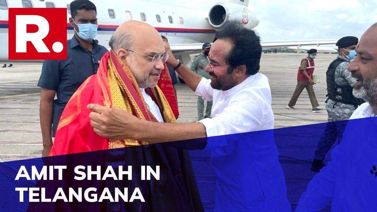 Amit Shah Warns Telangana CM KCR During Rally in Munugode; Says 'Will Uproot KCR Govt'