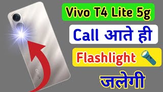 Vivo T4 Lite 5g notification light on/off kaise karen,incoming call flashlight setting Vivo T4 Lite screenshot 1