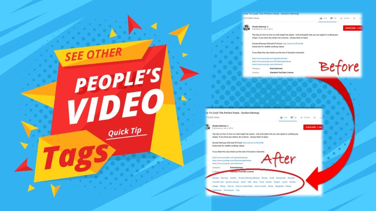 trick to find youtube video tags of any video youtube line flyer videos