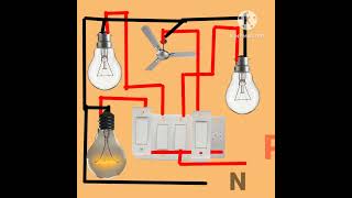 bulb wiring  with ceiling fan connect how to electrical board wiring diagram #electrical #shorts